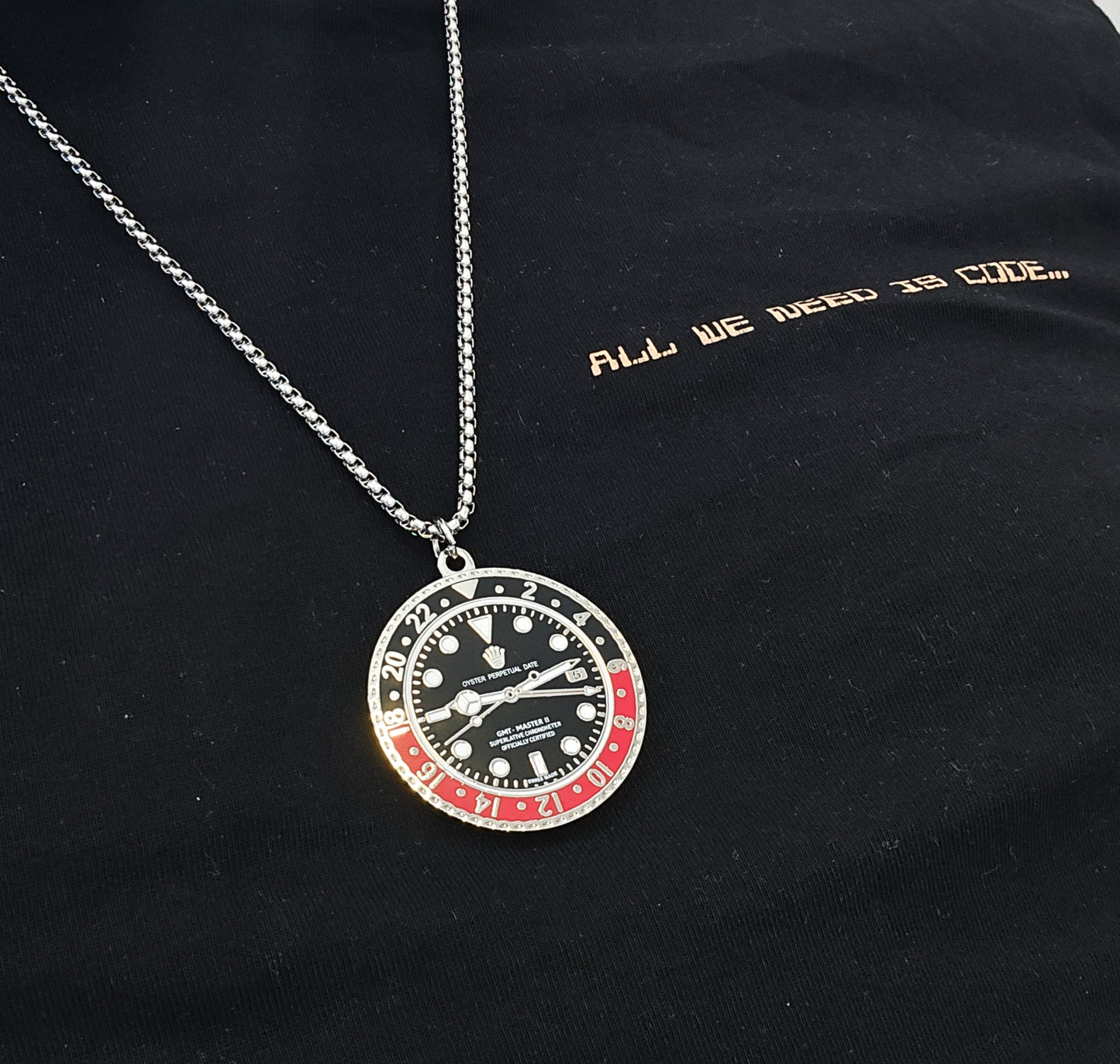 Watchmedals "BLACKMASTER" Necklace + Pendant - Men's Watch Collectors Luxury Gift