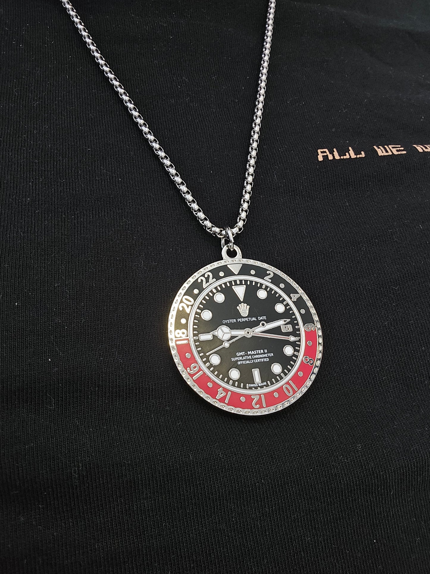 Watchmedals "BLACKMASTER" Necklace + Pendant - Men's Watch Collectors Luxury Gift