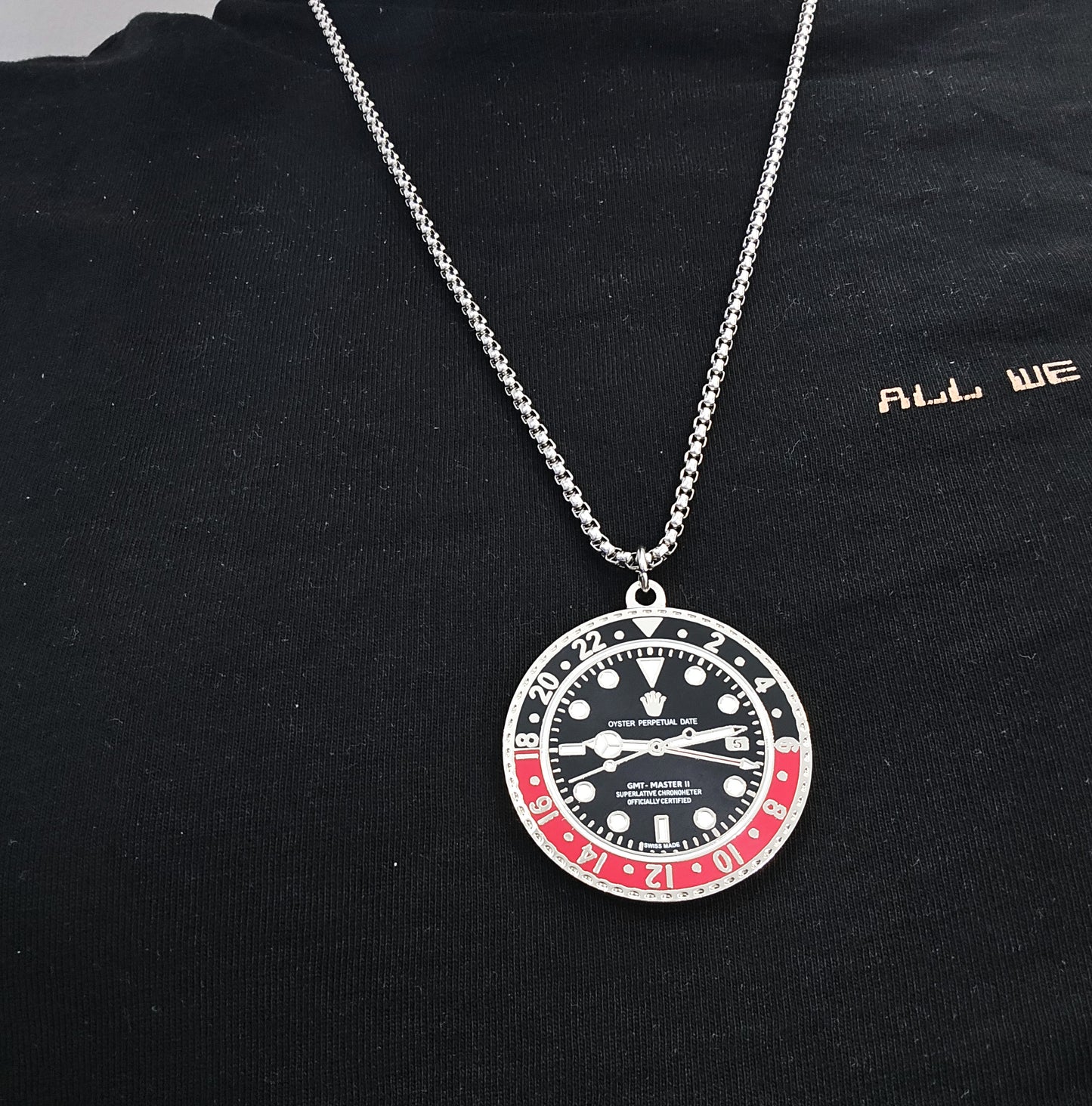 Watchmedals "BLACKMASTER" Necklace + Pendant - Men's Watch Collectors Luxury Gift