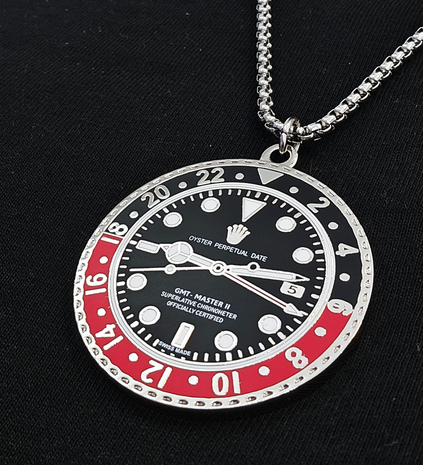 Watchmedals "BLACKMASTER" Necklace + Pendant - Men's Watch Collectors Luxury Gift