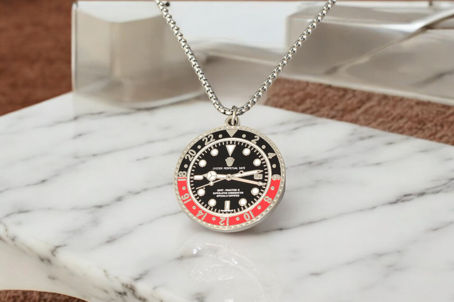 Watchmedals "BLACKMASTER" Necklace + Pendant - Men's Watch Collectors Luxury Gift