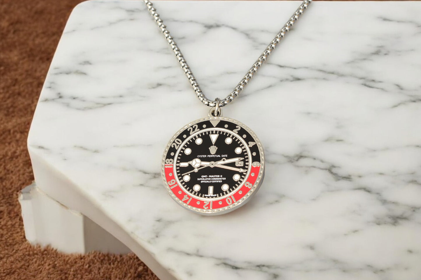 Watchmedals "BLACKMASTER" Necklace + Pendant - Men's Watch Collectors Luxury Gift