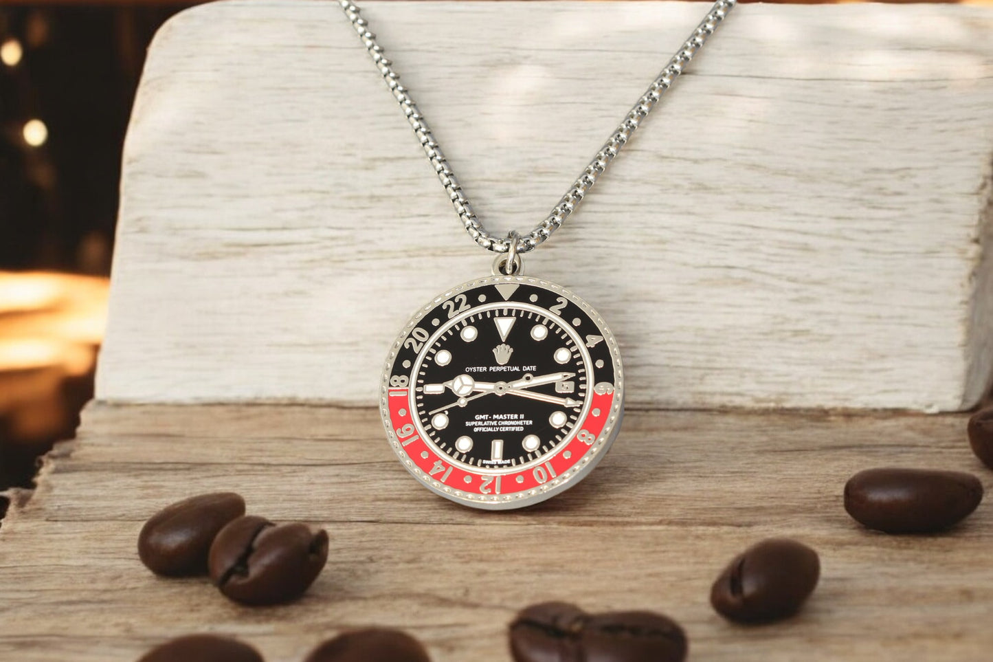 Watchmedals "BLACKMASTER" Necklace + Pendant - Men's Watch Collectors Luxury Gift