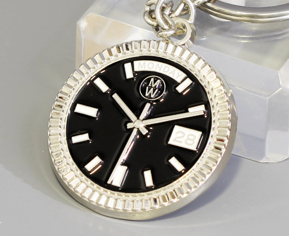 New Collection! Watchmedals PRESIDENTIAL Series Keychain - Silver & Black