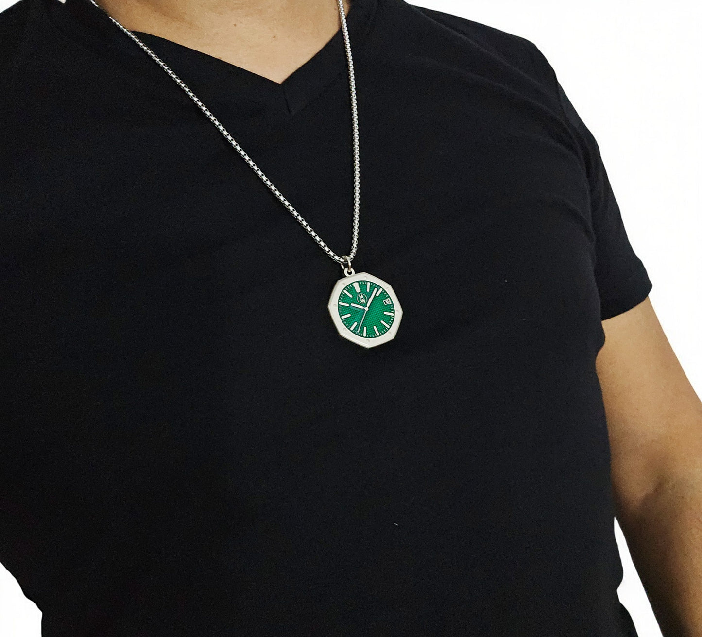 New Watch Design Necklace Pendant ROYALGREEN In Original Watchmedals Box