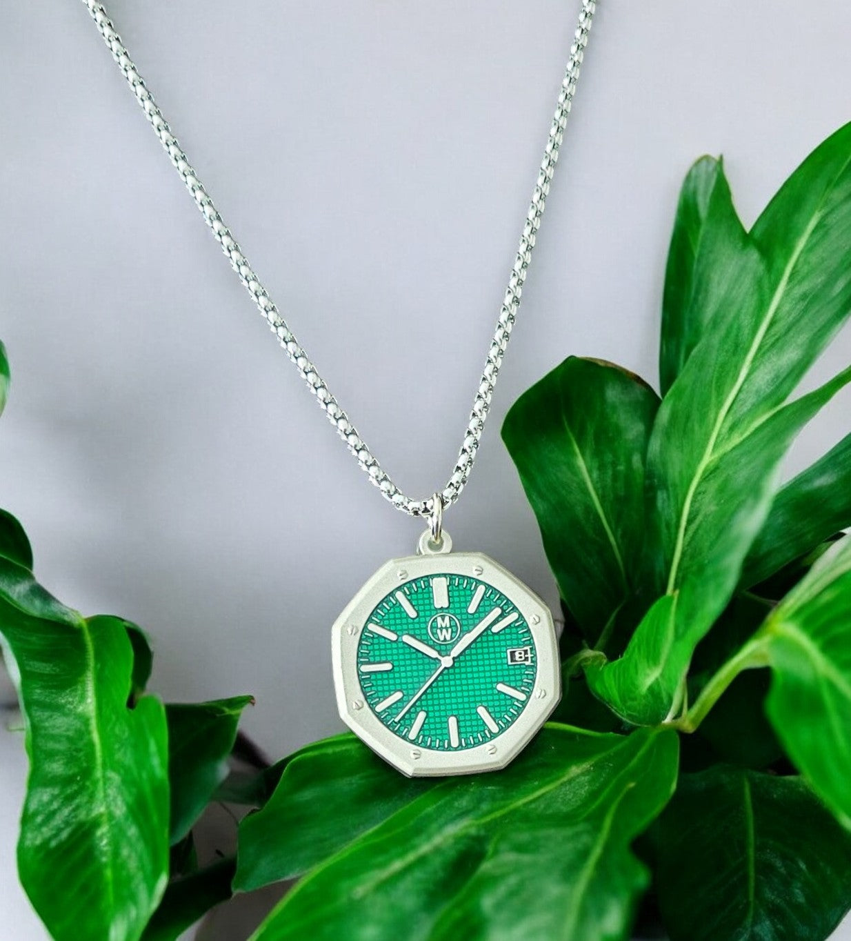 New Watch Design Necklace Pendant ROYALGREEN In Original Watchmedals Box