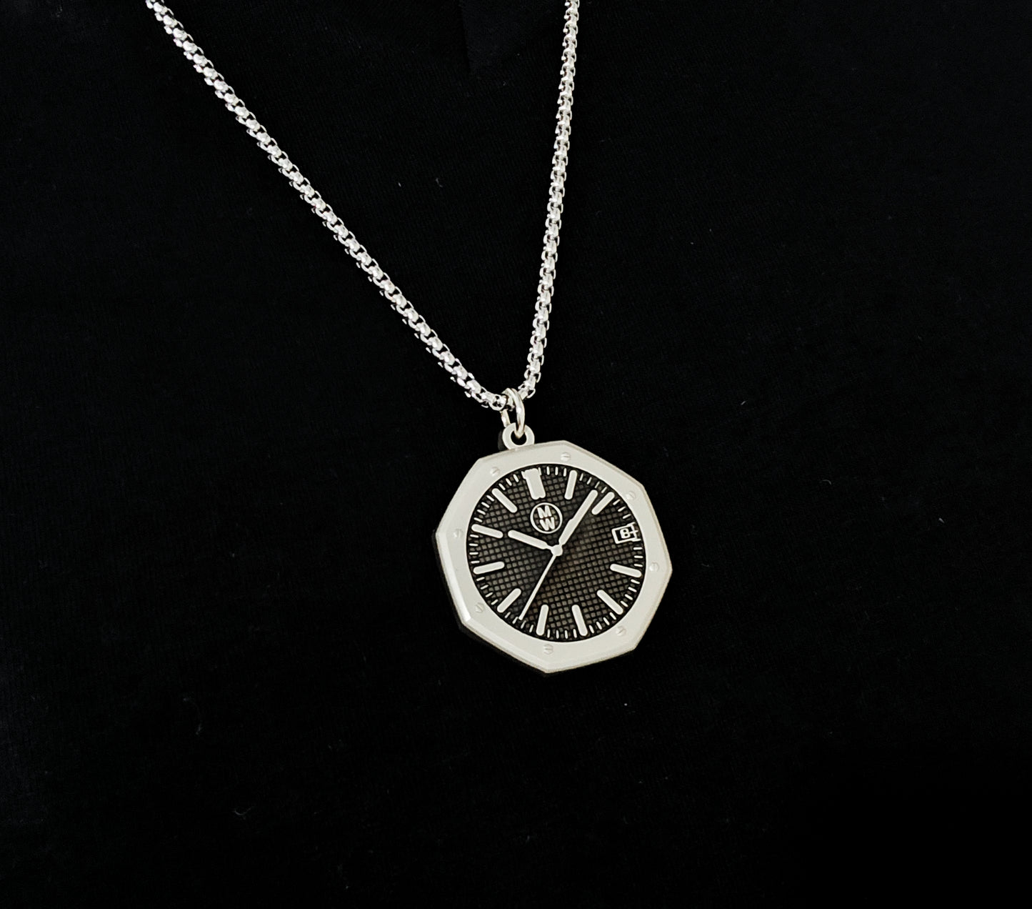 New Watch Design Necklace Pendant ROYALBLACK In Original Watchmedals Box