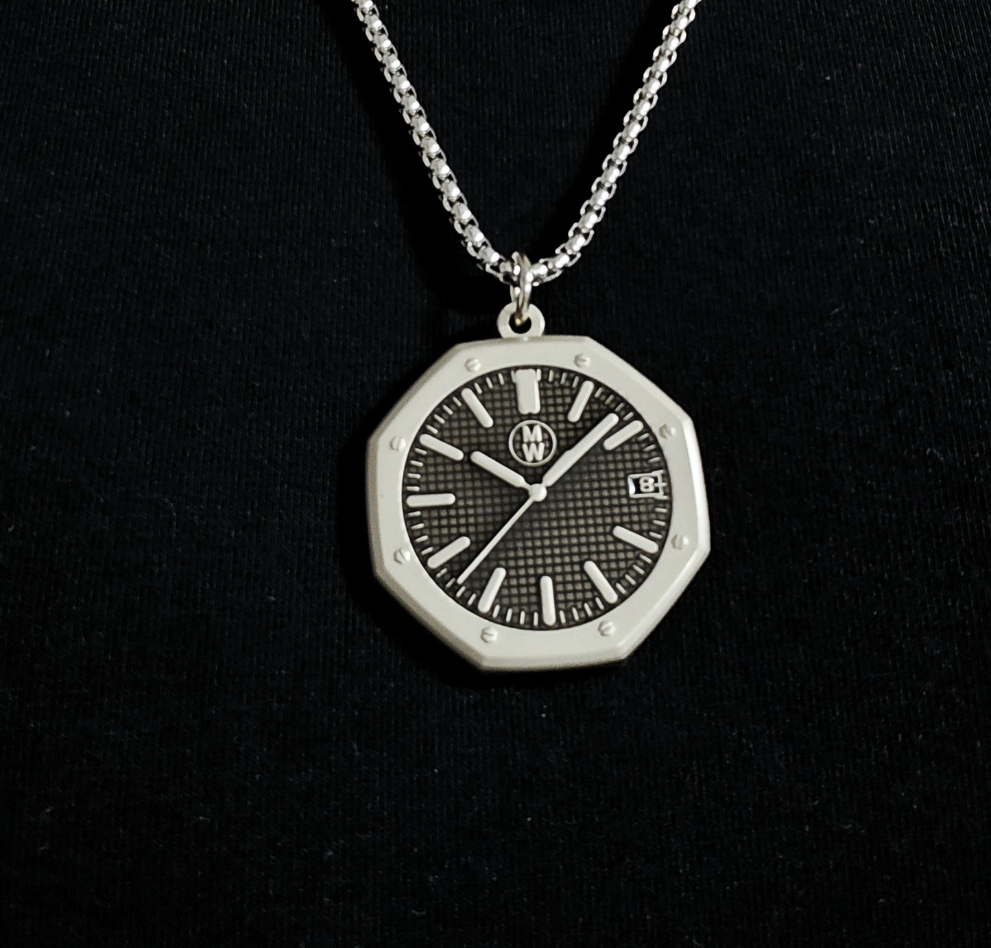 New Watch Design Necklace Pendant ROYALBLACK In Original Watchmedals Box