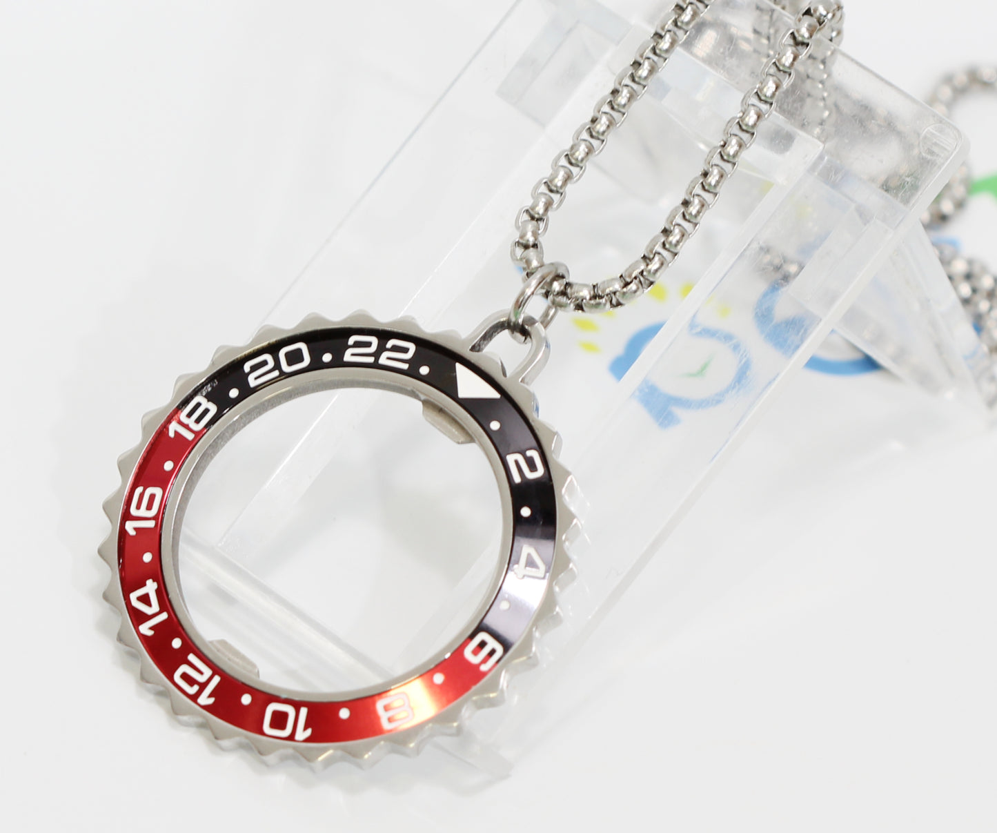 Watch Collectors Gift GMT MASTER Bezel Design Necklace Beer Opener - Black & Red