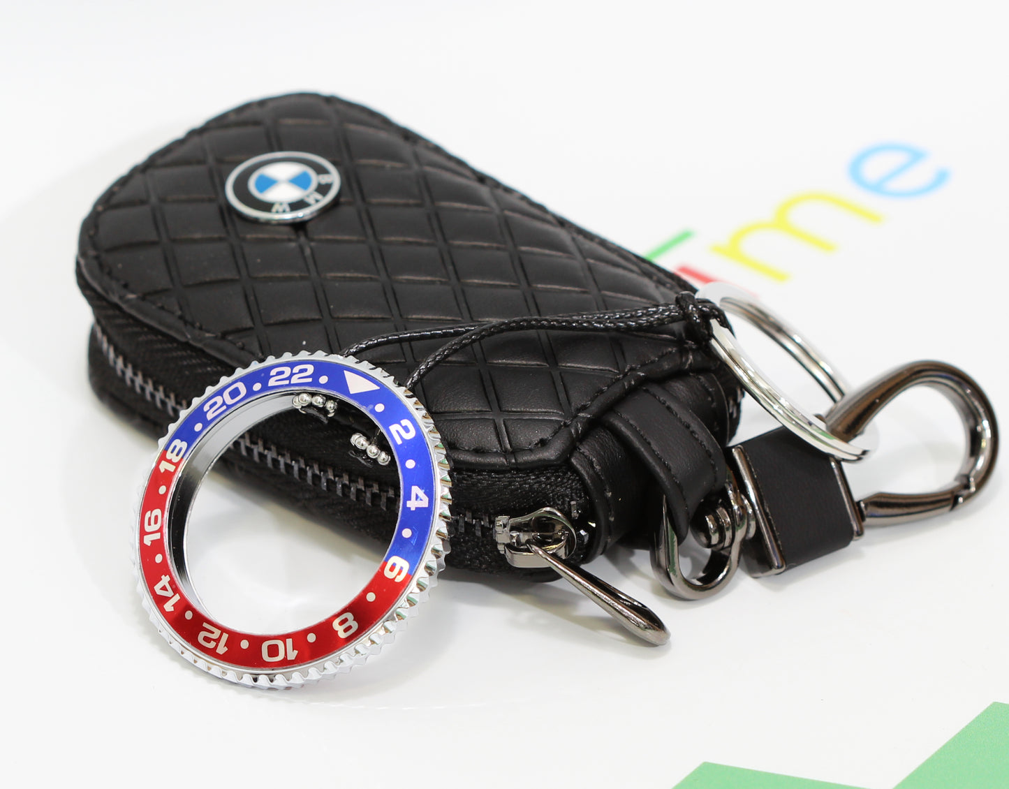 New Watch Collectors Gift GMT MASTER || Bezel Design Key Ring Blue&Red