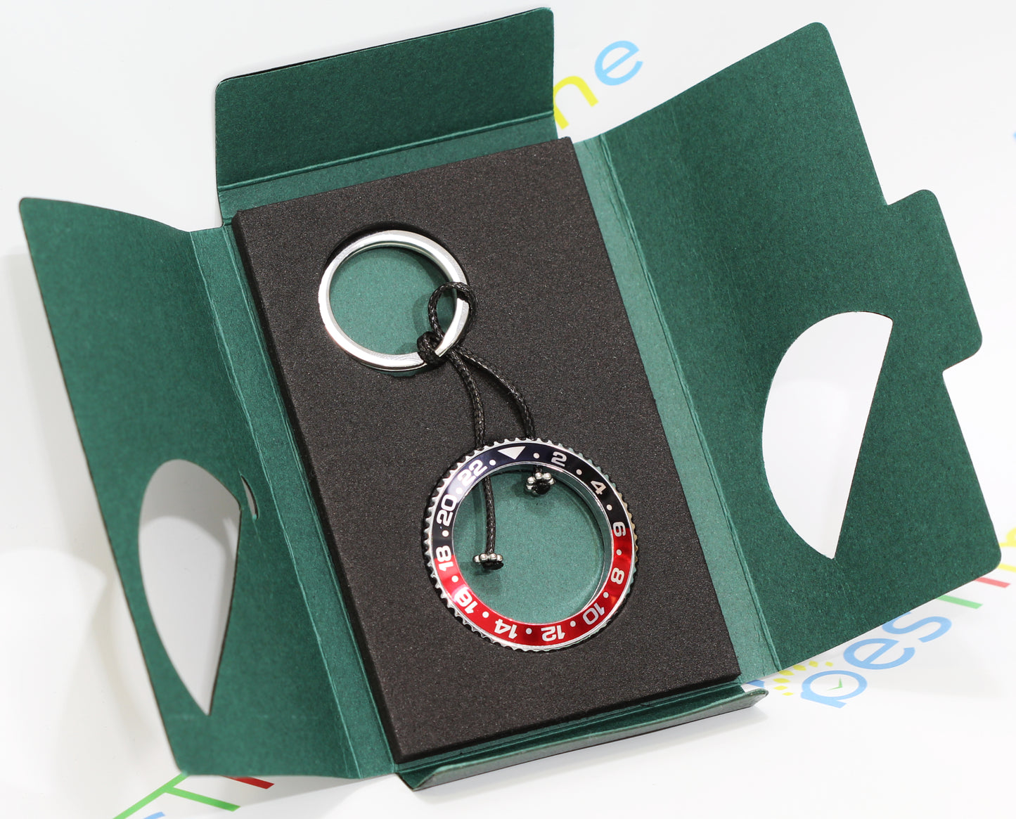 New Watch Collectors Gift GMT MASTER || Bezel Design Key Ring-  Black & Red