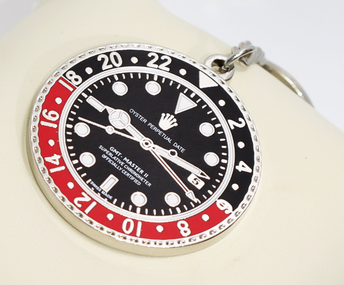 New Watch Collectors Gift GMT MASTER || Bezel Design Key Ring Black & Red