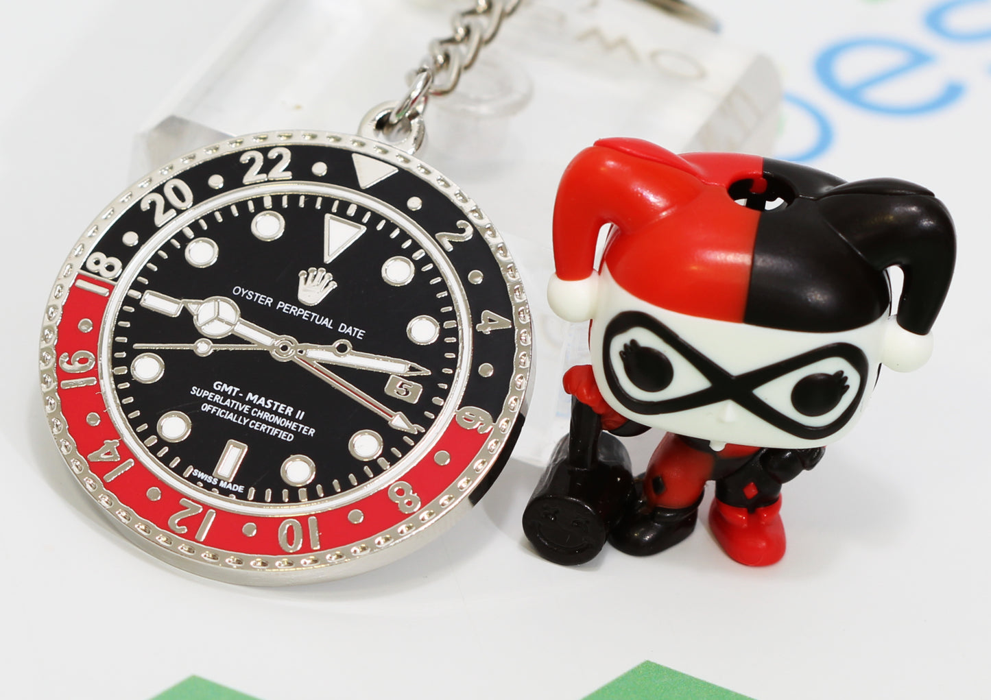 New Watch Collectors Gift GMT MASTER || Bezel Design Key Ring Black & Red