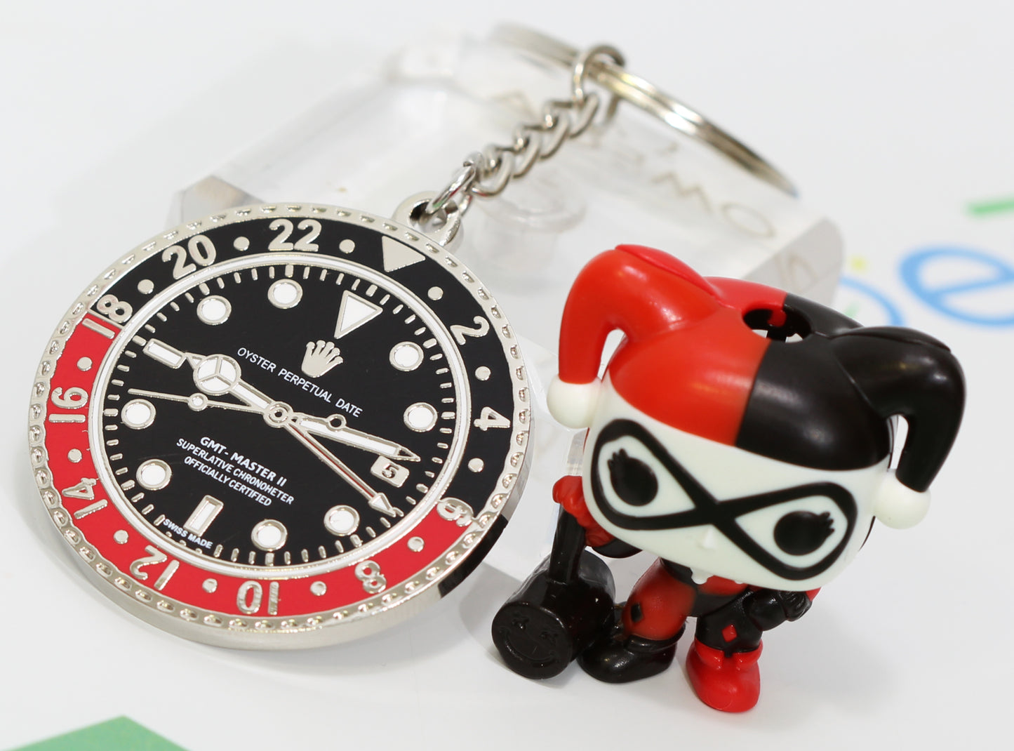 New Watch Collectors Gift GMT MASTER || Bezel Design Key Ring Black & Red