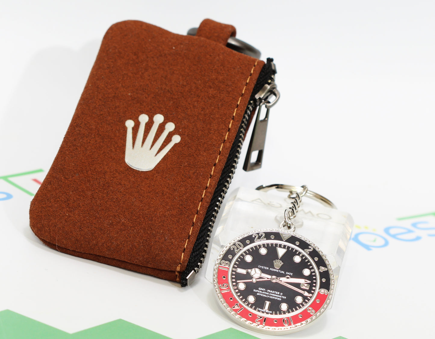 New Watch Collectors Gift GMT MASTER || Bezel Design Key Ring Black & Red