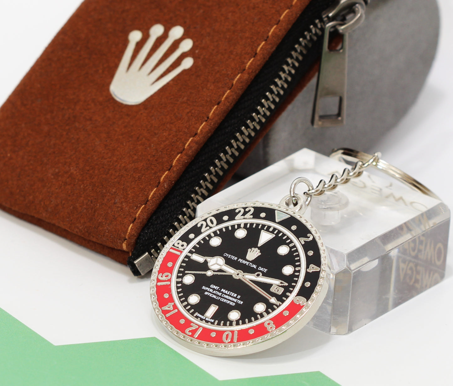 New Watch Collectors Gift GMT MASTER || Bezel Design Key Ring Black & Red