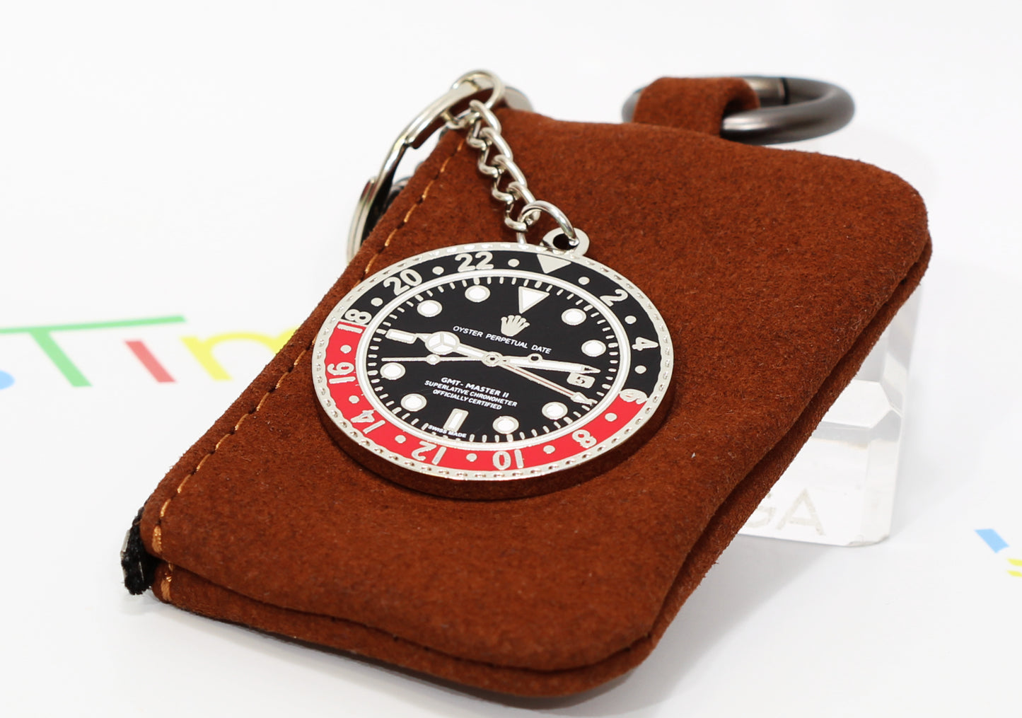 New Watch Collectors Gift GMT MASTER || Bezel Design Key Ring Black & Red