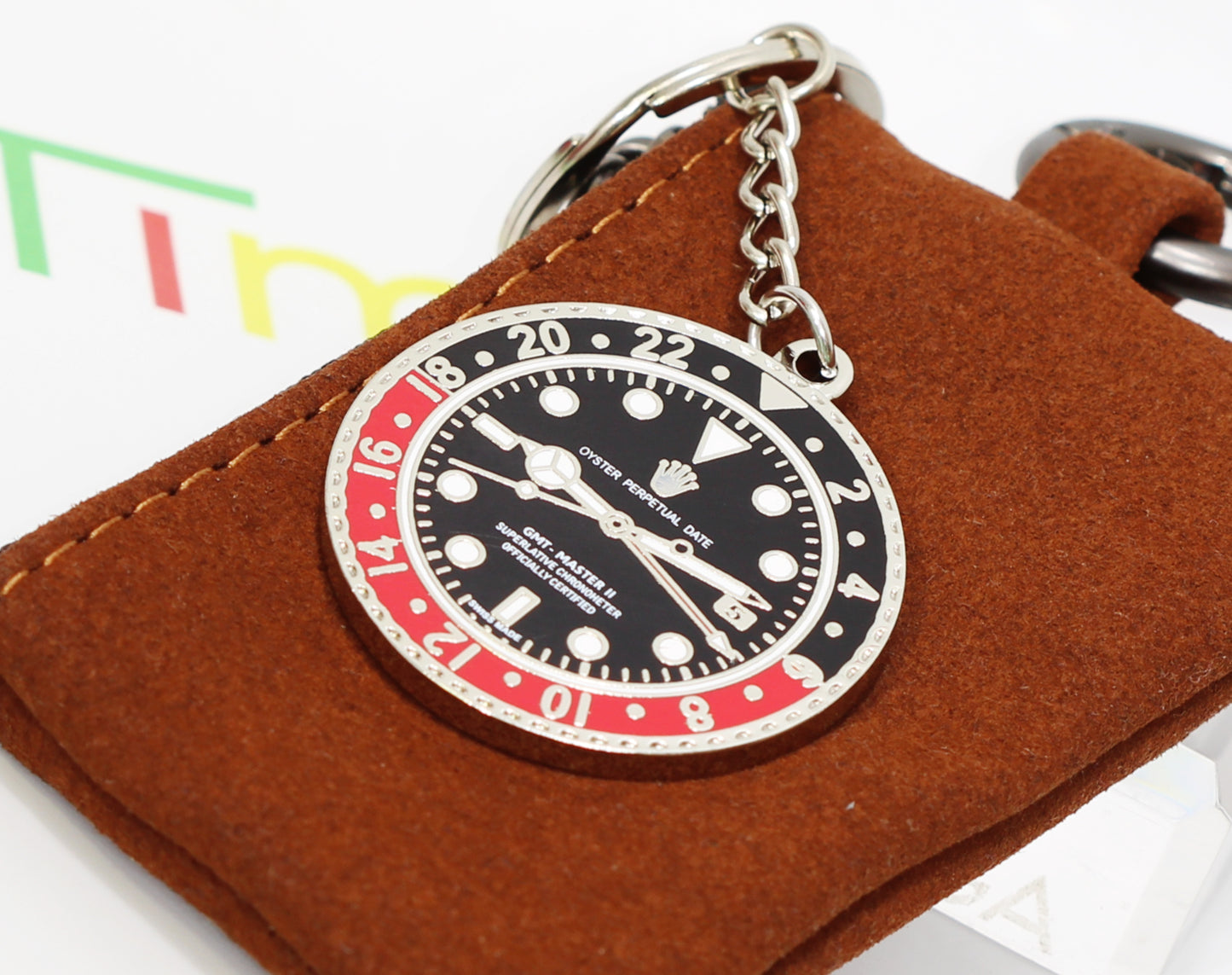 New Watch Collectors Gift GMT MASTER || Bezel Design Key Ring Black & Red