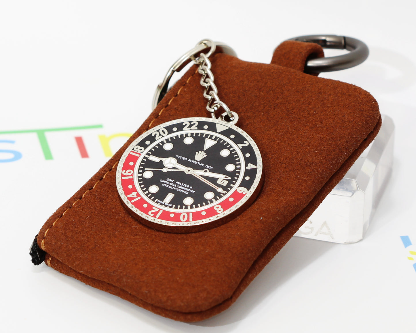 New Watch Collectors Gift GMT MASTER || Bezel Design Key Ring Black & Red