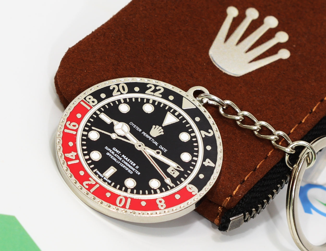 New Watch Collectors Gift GMT MASTER || Bezel Design Key Ring Black & Red