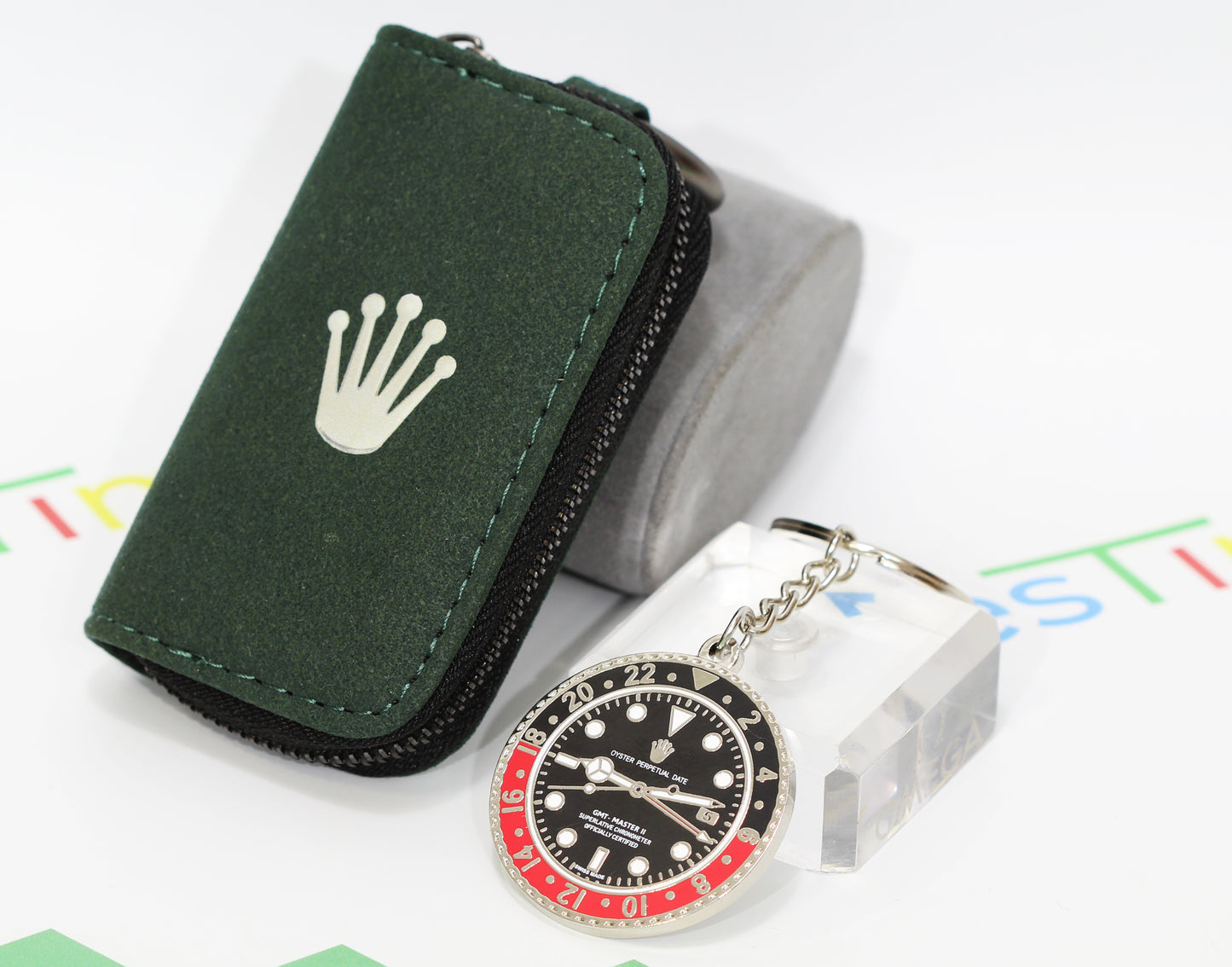 New Watch Collectors Gift GMT MASTER || Bezel Design Key Ring Black & Red