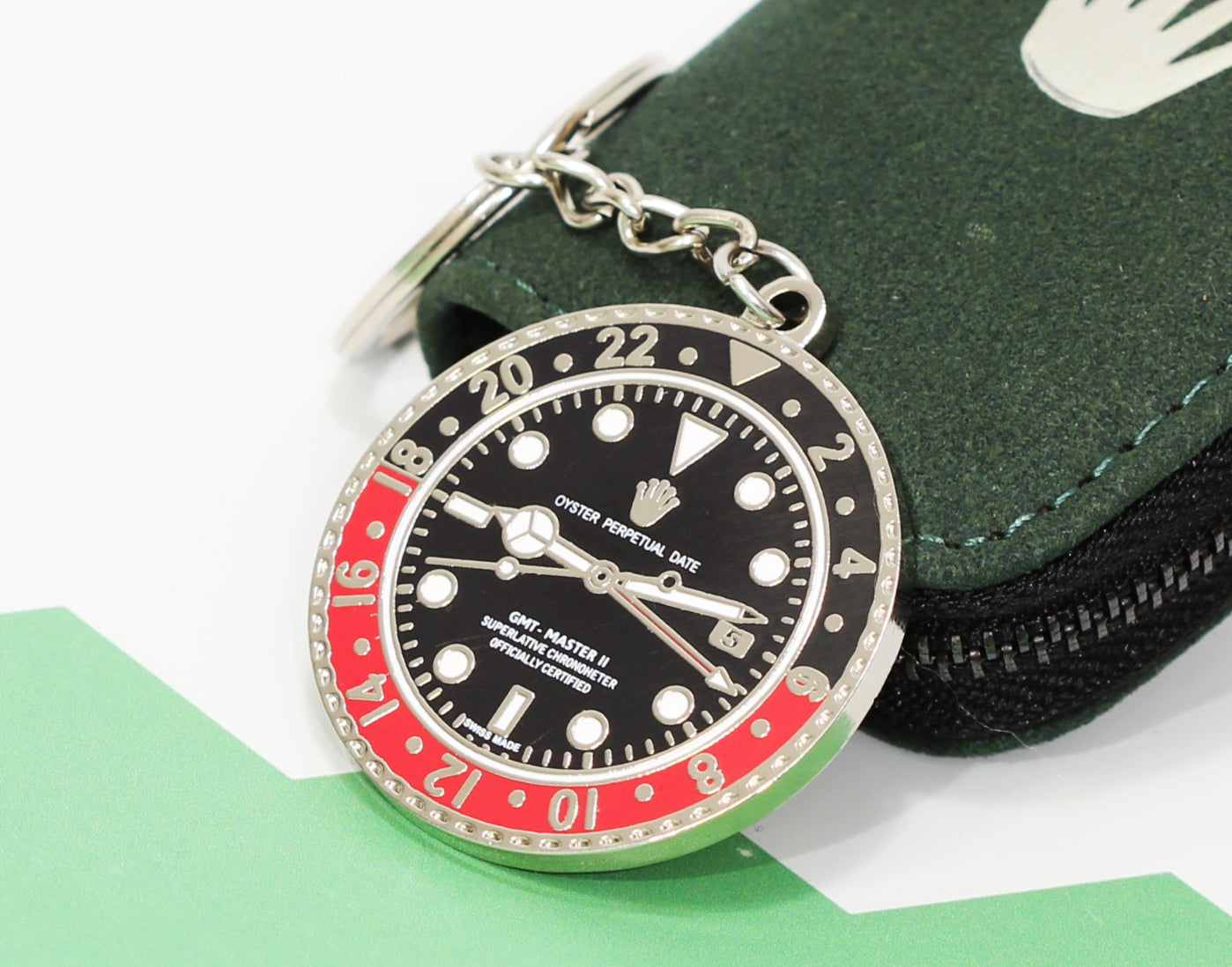 New Watch Collectors Gift GMT MASTER || Bezel Design Key Ring Black & Red