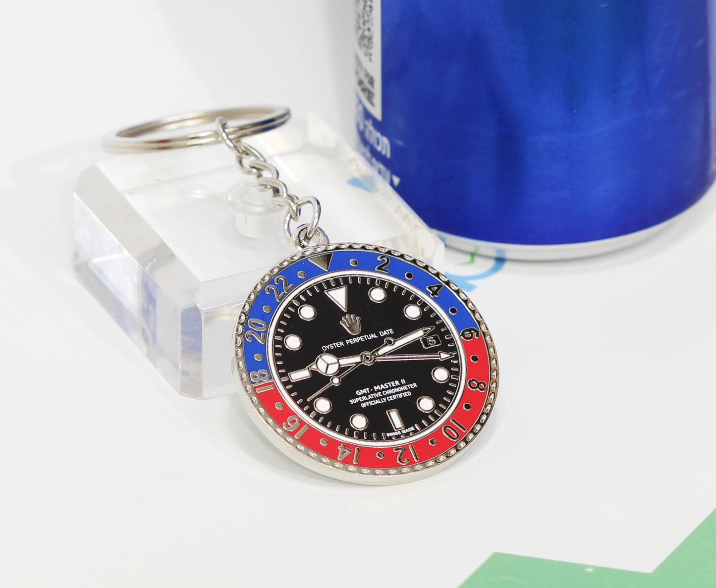 New Watch Collectors Gift GMT MASTER || Bezel Design Key Ring Blue & Red