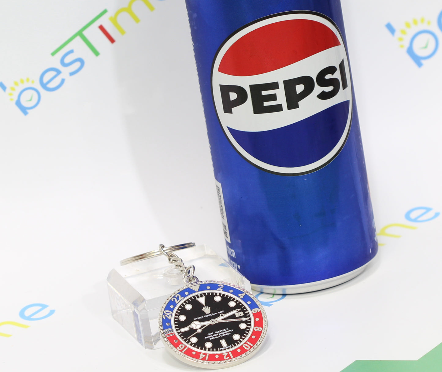 New Watch Collectors Gift GMT MASTER || Bezel Design Key Ring Blue & Red