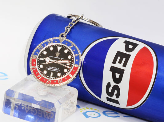 New Watch Collectors Gift GMT MASTER || Bezel Design Key Ring Blue & Red