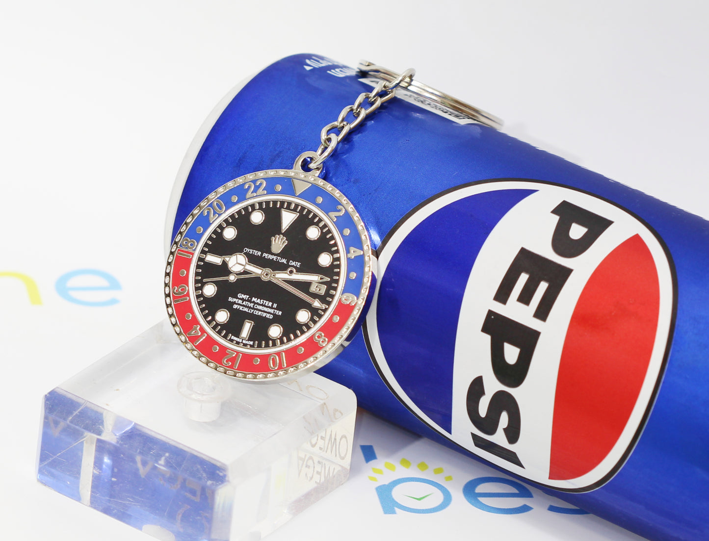 New Watch Collectors Gift GMT MASTER || Bezel Design Key Ring Blue & Red