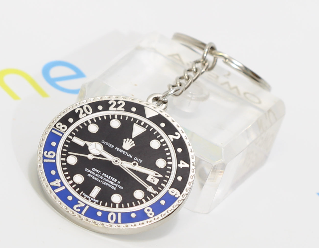 New Watch Collectors Gift GMT MASTER || Bezel Design Key Ring Black & Blue