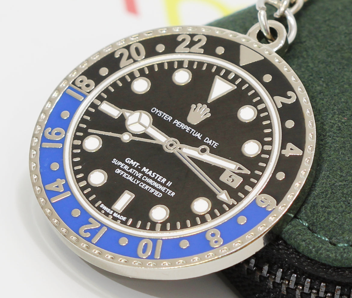 New Watch Collectors Gift GMT MASTER || Bezel Design Key Ring Black & Blue