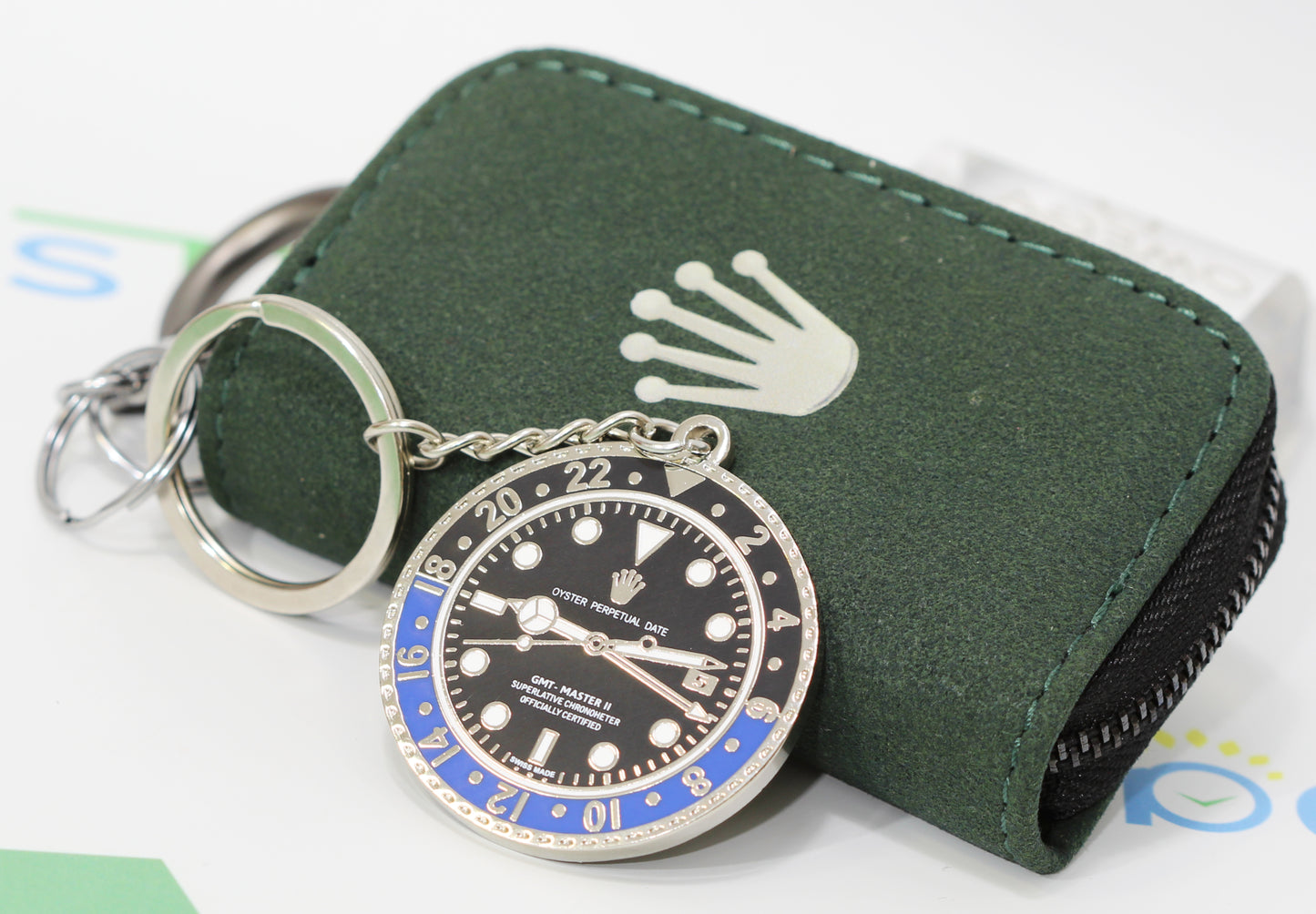 New Watch Collectors Gift GMT MASTER || Bezel Design Key Ring Black & Blue