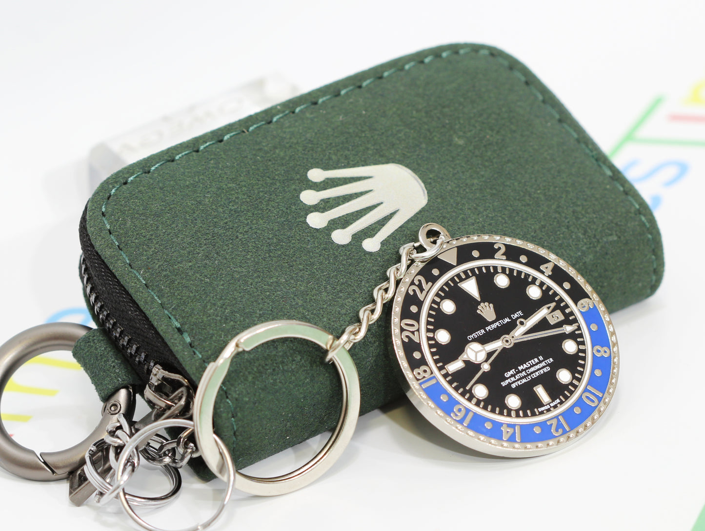 New Watch Collectors Gift GMT MASTER || Bezel Design Key Ring Black & Blue