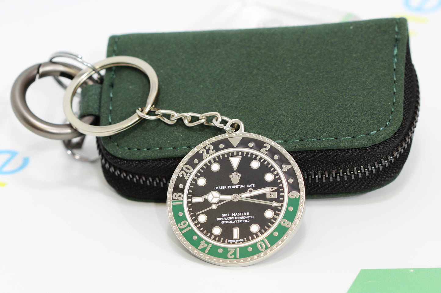 New Watch Collectors Gift GMT MASTER || Bezel Design Key Ring Black & Green