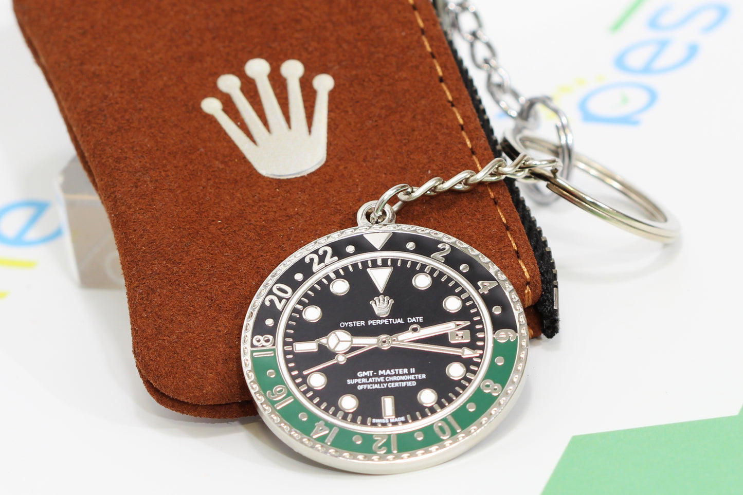 New Watch Collectors Gift GMT MASTER || Bezel Design Key Ring Black & Green