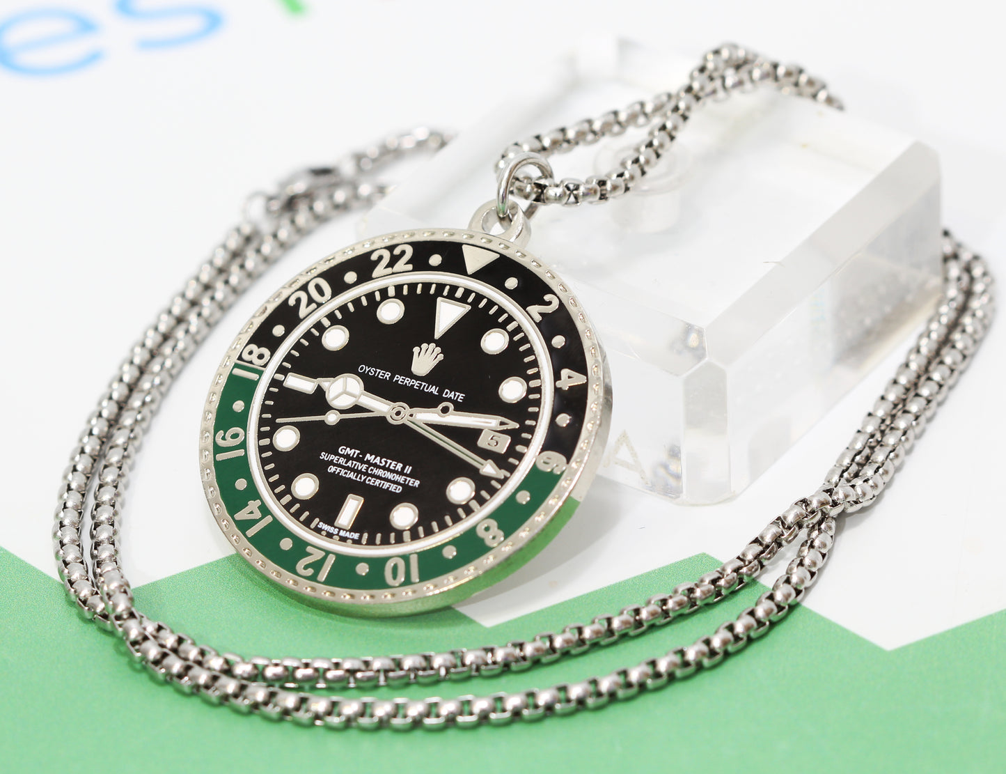 Watchmedals "GREENMASTER" Necklace - Men's Watch Collectors Luxury Gift