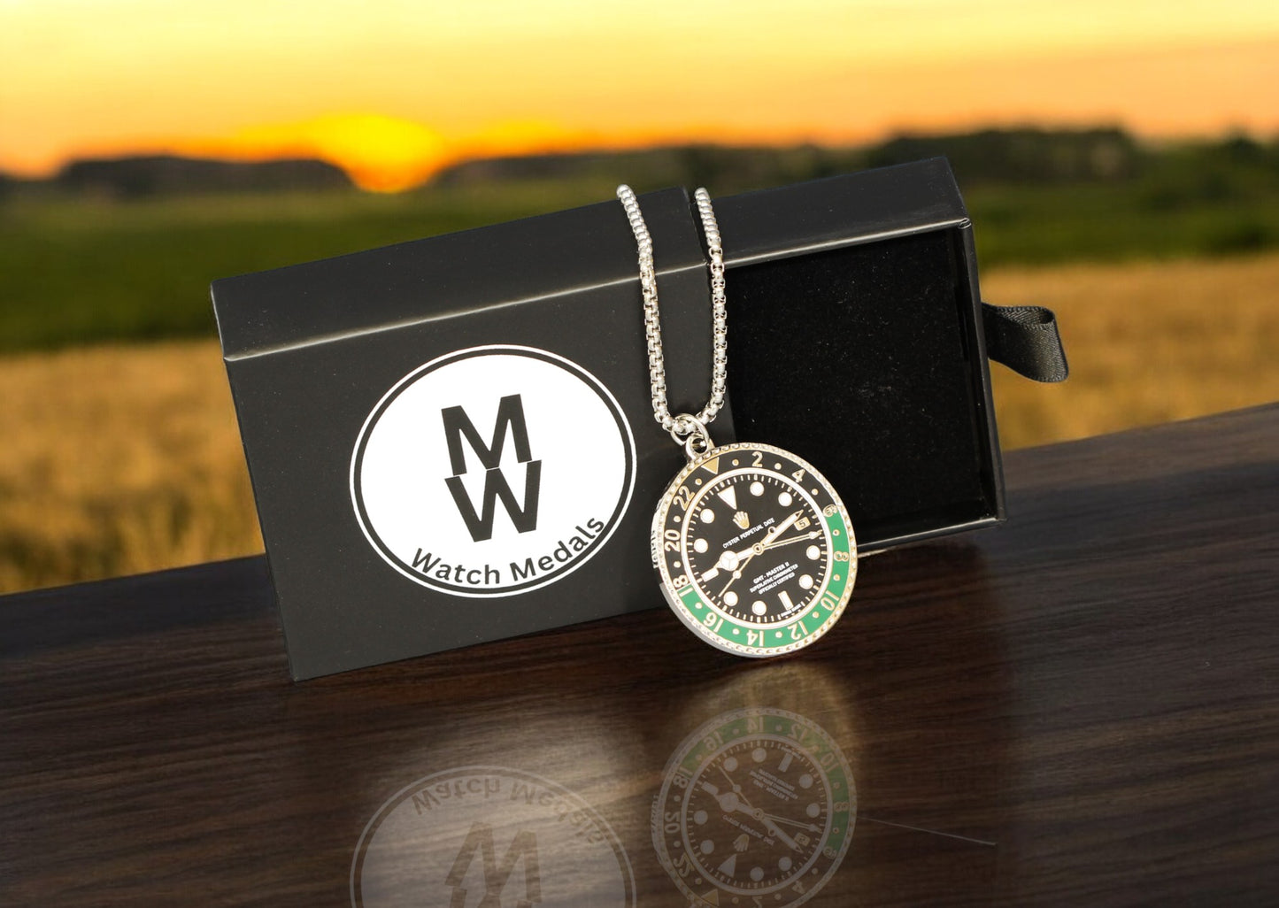 Watchmedals "GREENMASTER" Necklace - Men's Watch Collectors Luxury Gift