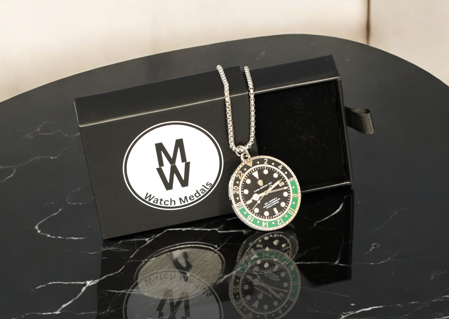 Watchmedals "GREENMASTER" Necklace - Men's Watch Collectors Luxury Gift