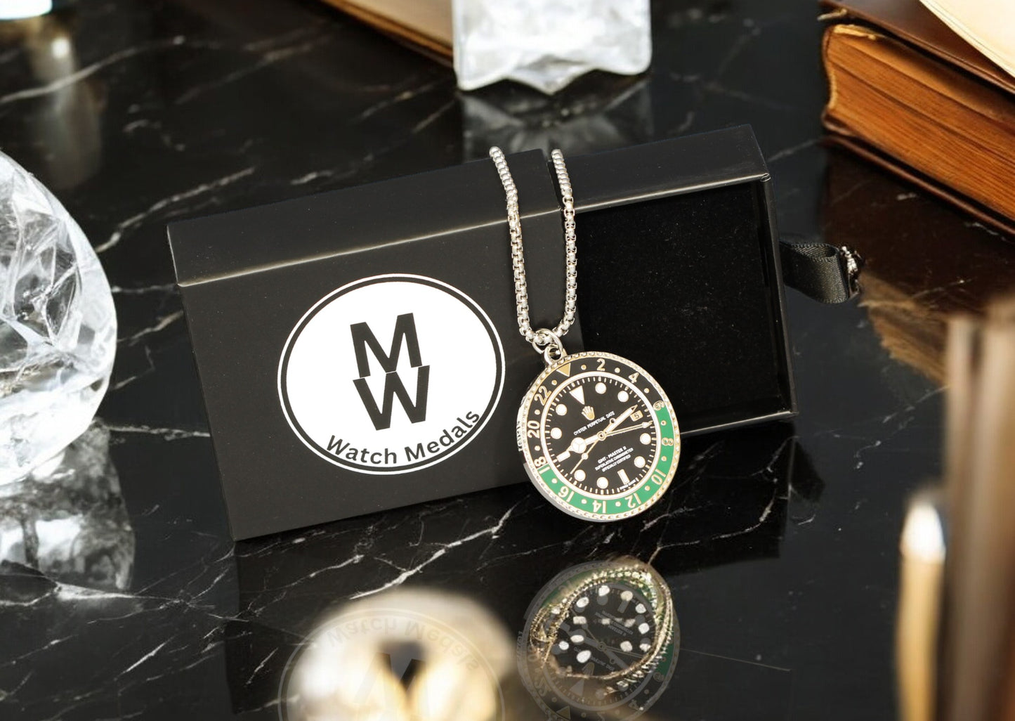 Watchmedals "GREENMASTER" Necklace - Men's Watch Collectors Luxury Gift