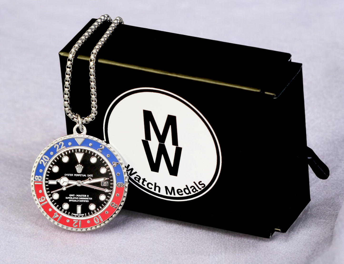 Watchmedals "REDMASTER" Necklace + Pendant Men's Watch Collectors Luxury Gift