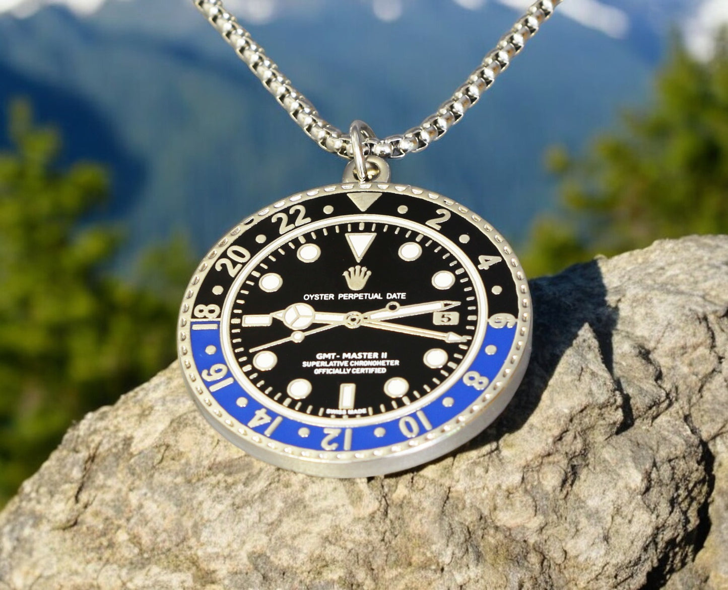 Watchmedals "BLUEMASTER" Necklace + Pendant Men's Watch Collectors Luxury Gift