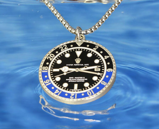 Watchmedals "BLUEMASTER" Necklace + Pendant Men's Watch Collectors Luxury Gift