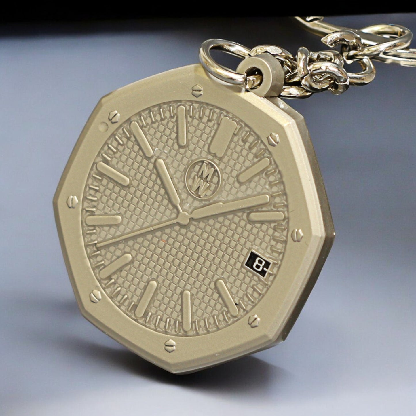 Watchmedals Official "ROYALGRAY" Men's Luxury Watch Design Keychain New In Original Box