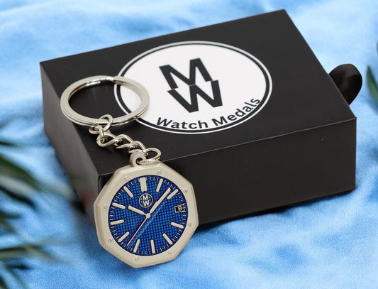 Watchmedals Official "ROYALBLUE" Men's Luxury Watch Design Keychain New In Original Box