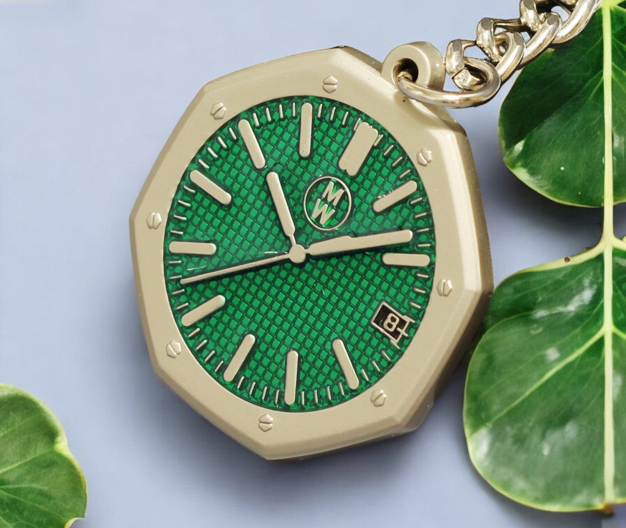 Watchmedals Official "ROYALGREEN" Men's Luxury Watch Design Keychain New In Original Box