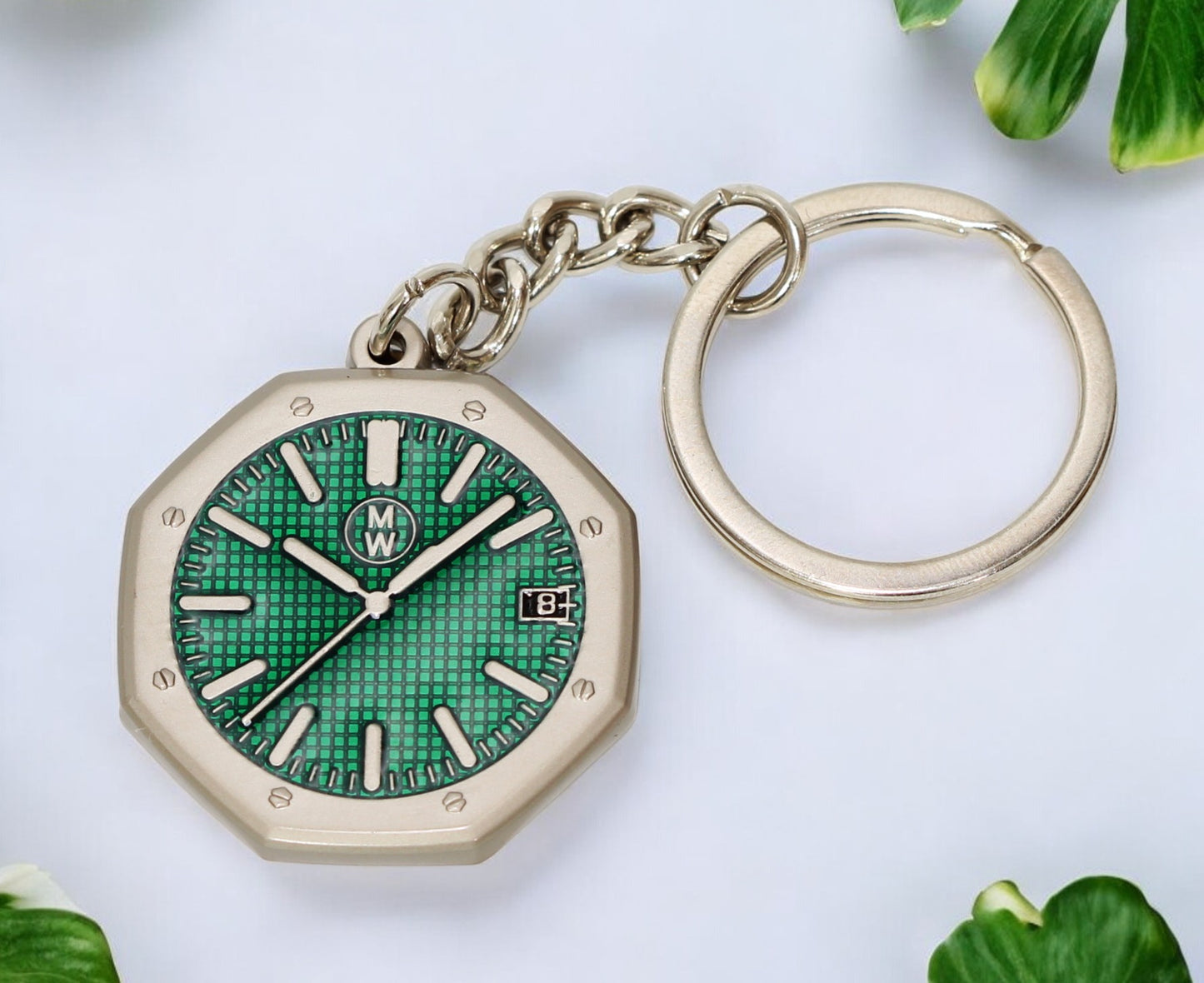 Watchmedals Official "ROYALGREEN" Men's Luxury Watch Design Keychain New In Original Box