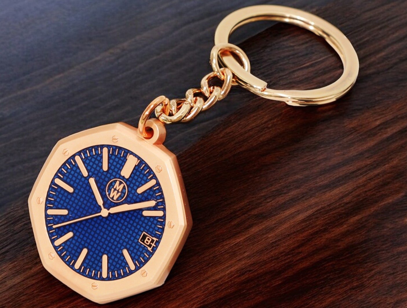 Watchmedals Official "ROSEROYALGREEN" Men's Luxury Watch Design Keychain New In Original Box