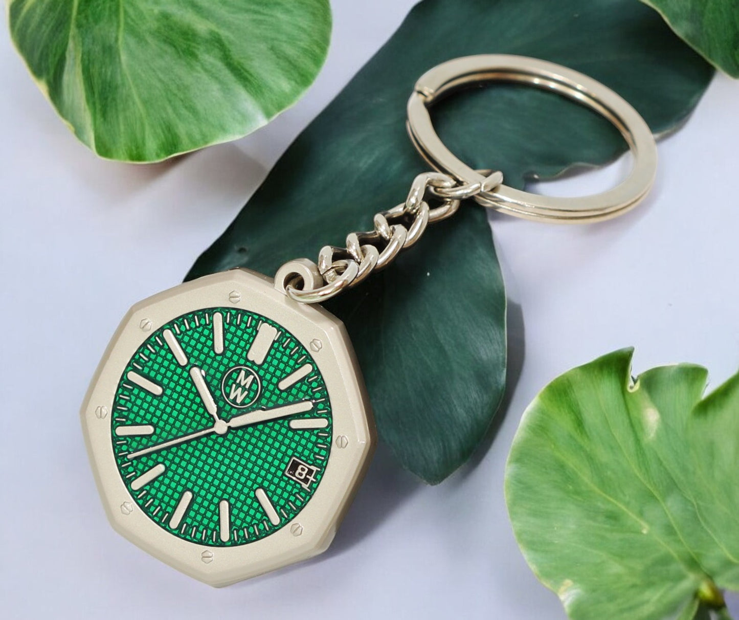 Watchmedals Official "ROYALGREEN" Men's Luxury Watch Design Keychain New In Original Box