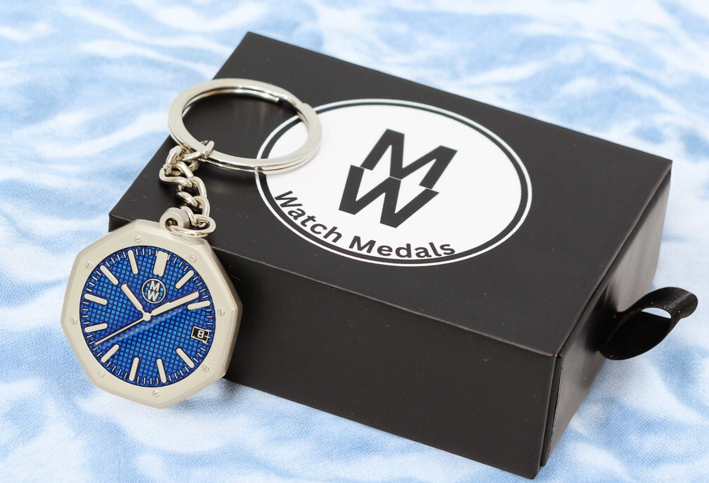 Watchmedals Official "ROYALBLUE" Men's Luxury Watch Design Keychain New In Original Box